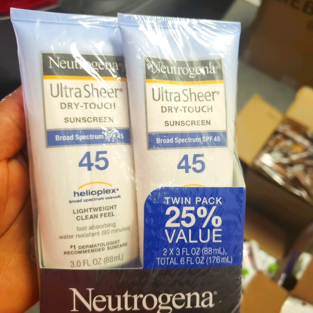 Neutrogena ultra sheer sunscreen spf45, twin pack